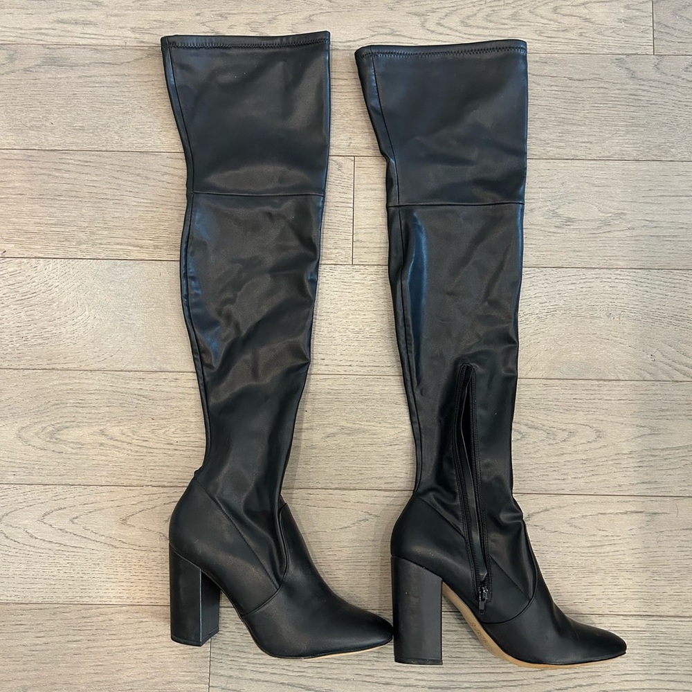 Black Over-the-Knee Women's Boots 8.5